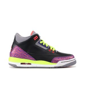 Air Jordan 3 Retro GS Black Atomic Red Volt 441140-039 Domahi Store