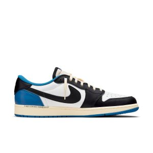 Fragment Design x Travis Scott x Air Jordan 1 Retro Low ‘Sail Black Military Blue’ DM7866-140 Domahi Store