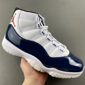jordan's 11th generation Air Jordan 11 White dark blue red   LH0296-400