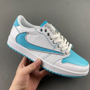Travis Scott x Air Jordan 1 White jade barbed low DM7866-771
