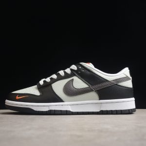 Nike Dunk Low 'Black Total Orange Mini Swoosh' FN7808-001