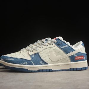 Nike SB Dunk Low Supreme Denim Blue Off White Red FC1688-194