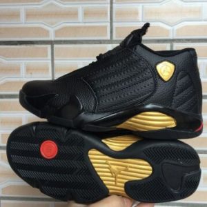 Nike Air Jordan XIV 14 Retro Men Basketball Shoes Black Gold