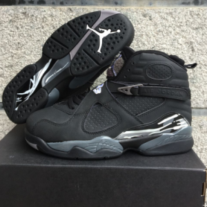 Air Jordan Retro 8 VII BG GS 5Y Black Chrome 305368-003