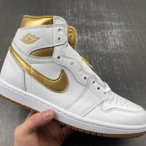 (WMNS) Air Jordan 1 OG 'White Metallic Gold' FD2596-107