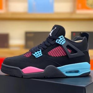 Air Jordan 4  Black, Blue and Pink AQ9129-004