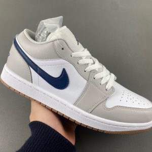 Air Jordan 1 Low 'Midnight Navy Neutral Grey' 553558-146