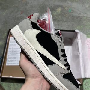 Air Jordan 1 Coconut Grey Ice Cream Low Gang Back Hook
