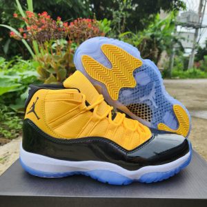 Air Jordan 11 Black Yellow Shoes Sneakers – nk0004205