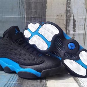 Air Jordan 13 Mens Black University Blue Sneakers Basketball Shoes