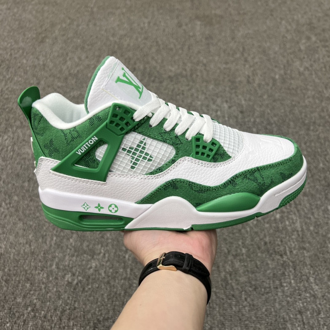 Louis Vuitton x Air Jordan 4 Retro Louis Vuitton LV white and green joint