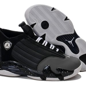 Nike Air Jordan 14 Retro Black Wolf Grey Men Basketball Shoes 487471 101