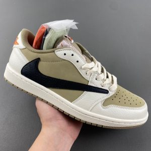 Travis Scott x Air Jordan White green black orange barbed DZ137-701