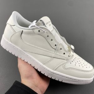 Travis Scott x Air Jordan 1 Low All White I OG1228-111