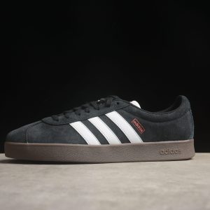 adidas VL Court Lifestyle Skate Shoes 'Black White Gum' HQ1801