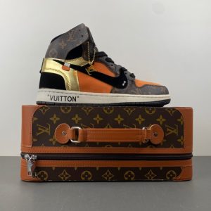OFF-WHITE x Air Jordan 1  Gao Gang brown orange