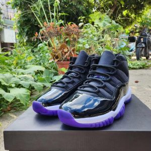 Air Jordan 11 Black and Purple