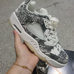 Air Jordan 5 Retro Low, "Expression", AJ5 rice graffiti gang low - meter white sneakers by jordan