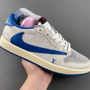 Travis Scott x Air Jordan White Grey Ball Blue XL Color LX1988 -033