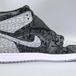 Nike Jordan 1 Retro High OG Rebellionaire Shoes Sneakers Black 555088-036