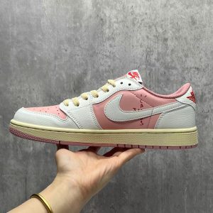 Travis Scott X Jordan 1 Low pink -DM7866-600