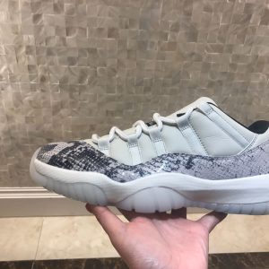 Air Jordan 11 Gray Snake Low Gang Men's Shoes