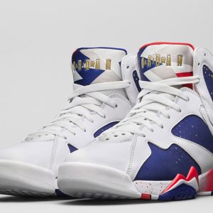 Air Jordan 7 Tinker Alternate White Metallic Gold Coin Deep Royal Blue Fire Red Lite Iron Ore 304775-123