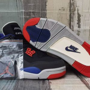 Nike Air Jordan 4 Retro'Rare Air' Black Blue Red Men’s Basketball Shoes