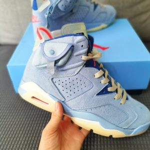 Blue Travis Scott x Air Jordan 6 “Houston Oilers” Surfaces