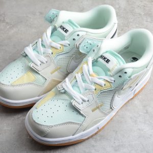 SB Dunk Scrap "sea Glass" gray-green splicing