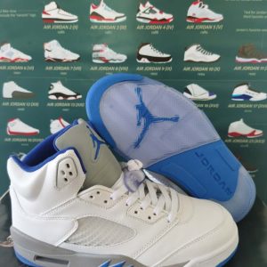 Air Jordan 5 Hyper Royal White Blue Grey Shoes DC0587-140