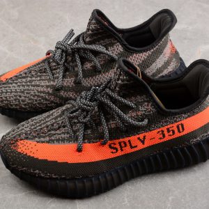 YEEZY BOOST 350 V2 DARK BELUGA 3.0 CORE BLACK/ORANGE/ARMY GREEN HQ7045