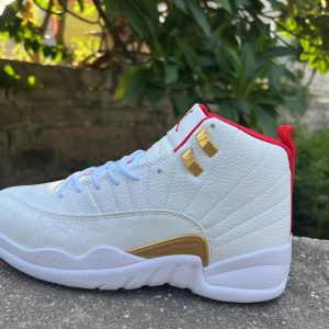 Air Jordan 12 White Red Gold