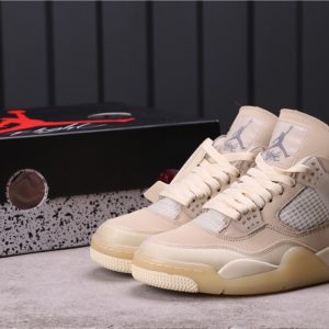 (WMNS) Air Jordan 4 x Off-White SP 'Sail' CV9388-100