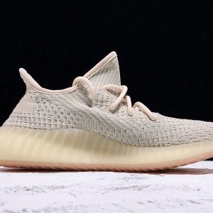 Yeezy x Adidas Pale Green Knit Fabric Boost 350 V2 Citrin (Non Reflective) Sneakers