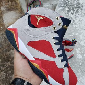 Air Jordan 7 x Trophy Room True Red and Obsidian