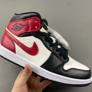 (WMNS) Air Jordan 1 Mid 'Black Toe' BQ6472-160