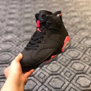 Nike Air Jordan VI 6 Retro Men Basketball Shoes 3M Black Red