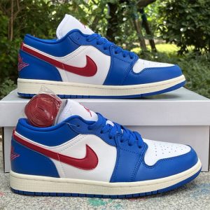 (WMNS) Air Jordan 1 Low 'Sport Blue Gym Red' DC0774-416