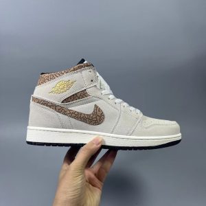 [DZ4129-102] Men's Air Jordan RETRO 1 MID SE 'BROWN ELEPHANT'