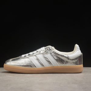 (WMNS) adidas Samba OG 'Silver Metallic Cracked Leather' JR0035