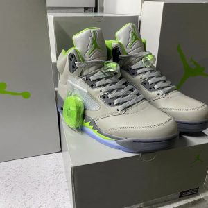 Nike Air Jordan Retro 5 Green Bean Reflective Grey IN HAND