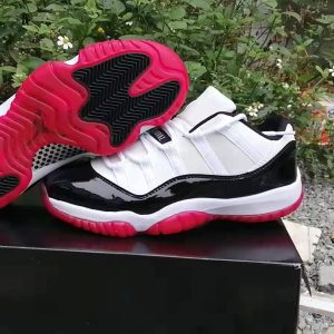 Air Jordan 11 Low Gang White Black Red