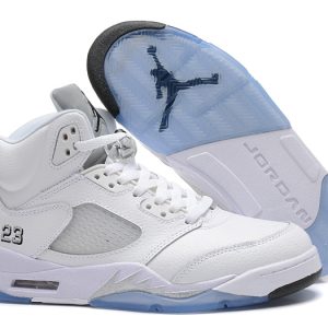 Nike Air Jordan V 5 Retro White Black Metallic Silver 136027-130